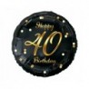 Dekoracje na 40 czterdzieste urodziny czarno złote