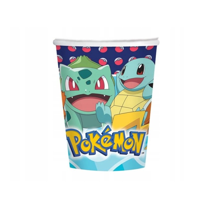 Kubeczki papierowe Pokemon 250 ml, 8 szt
