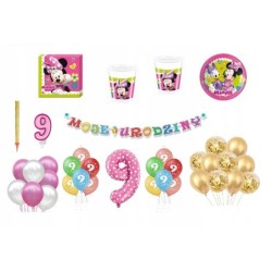 Zestaw Myszka Minnie 7 Urodziny Balony