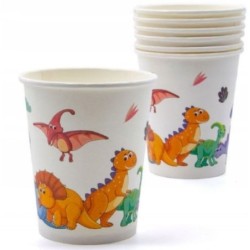 Talerzyki +Kubeczki papierowe DINO Dinozaury