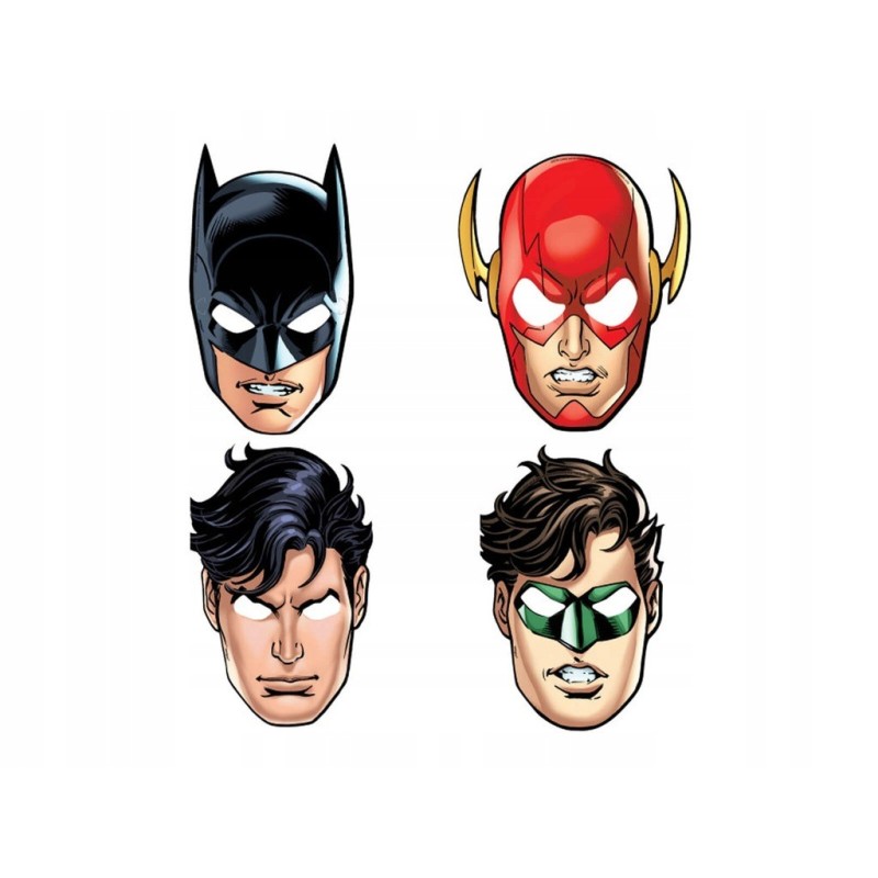 Maski urodzinowe Justice League Batman Superman