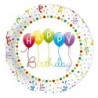 Talerzyki papierowe Happy Birthday Streamers 8 szt