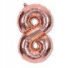 Balon Cyfra 8 złoto Rose Gold 40 cm