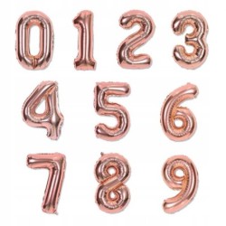 Balon Cyfra 8 złoto Rose Gold 40 cm