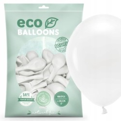 Balony Eco 26cm biały100 szt EKOLOGICZNE