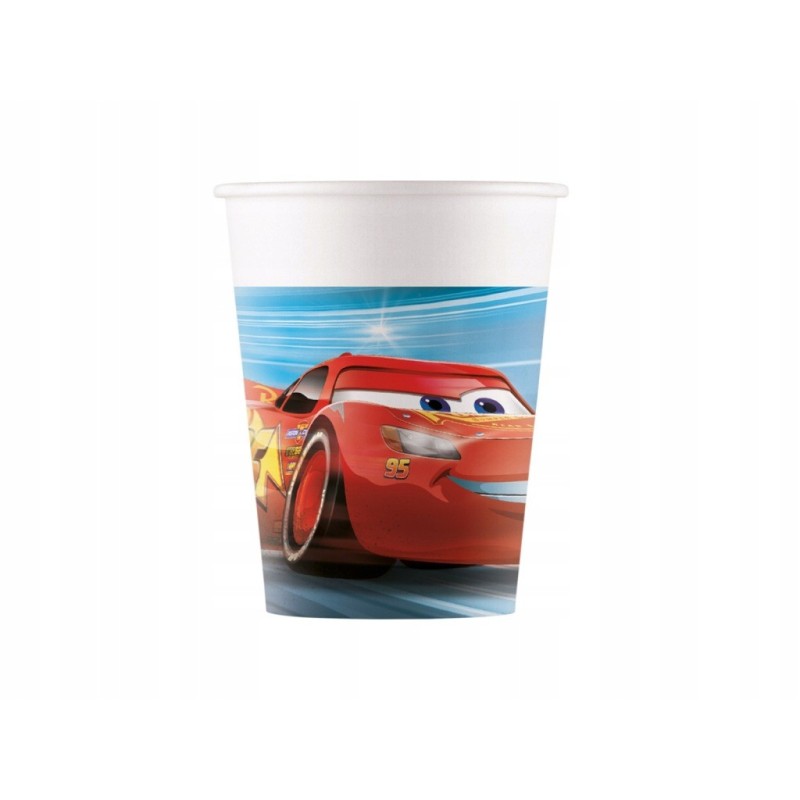 Kubeczki papierowe na urodziny Cars 3 200ml 8szt