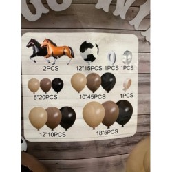 Balony Zestaw duży przyjęcie urodzinowy 100szt konie Girlanda Dziki Zachód