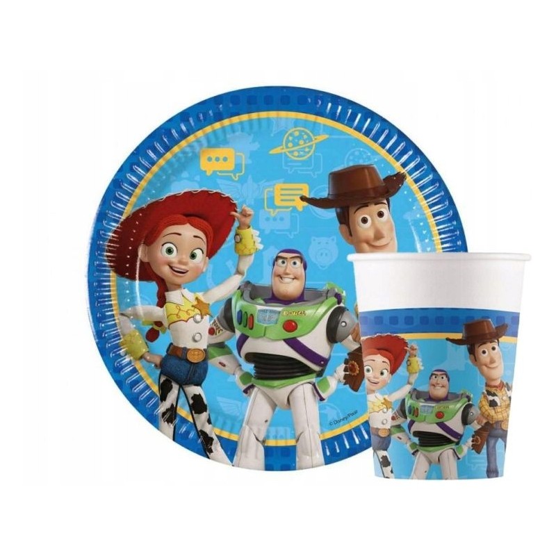 Zestaw Talerzyki + Kubeczki papierowe Toy Story