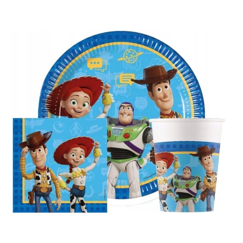 Zestaw Talerzyki + Kubeczki + Serwetki papierowe Toy Story