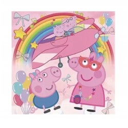 Serwetki Papierowe – Świnka Peppa i Tęczowa Przygoda