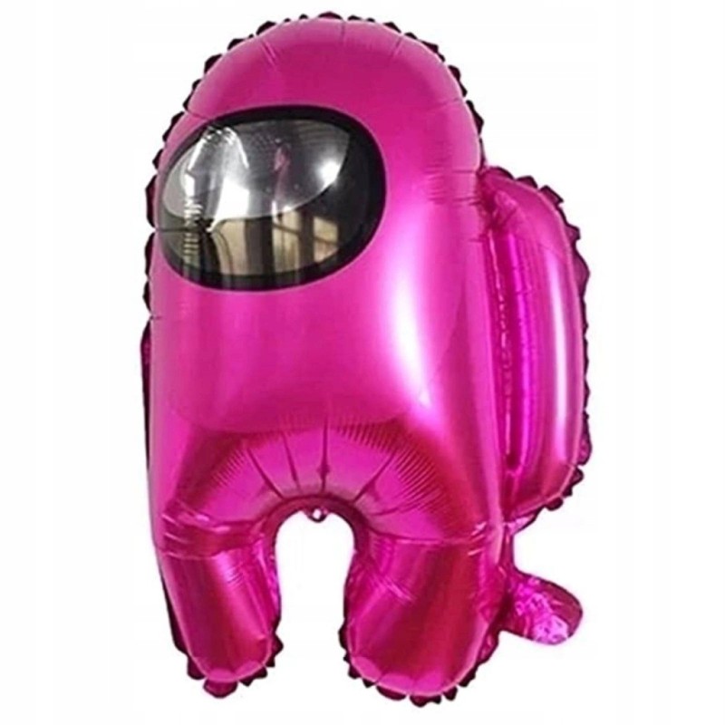 Balon Foliowy 55cm. Among US, Ludzik Różowy kosmonauta