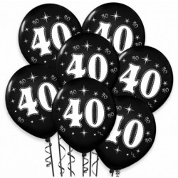Balon 40 Urodziny czarne 10...