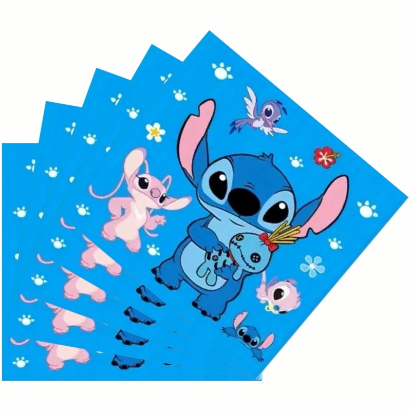Papierowe serwetki Lilo & Stitch – 20 szt., niebieskie, 17 x 17 cm
