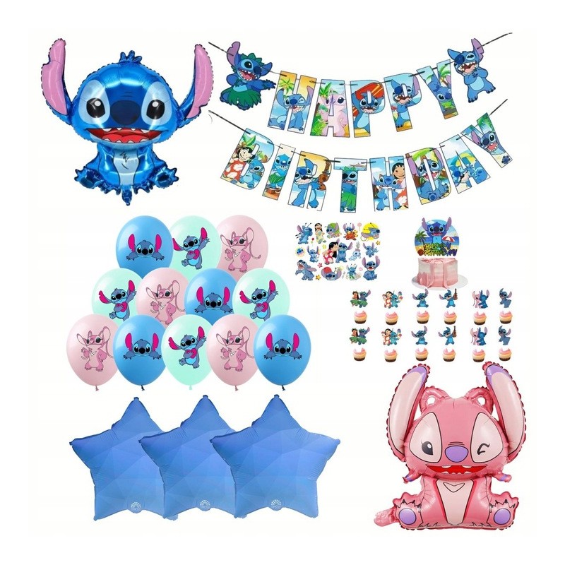 SUPER Zestaw urodzinowy w stylu „Stitch” Angel
