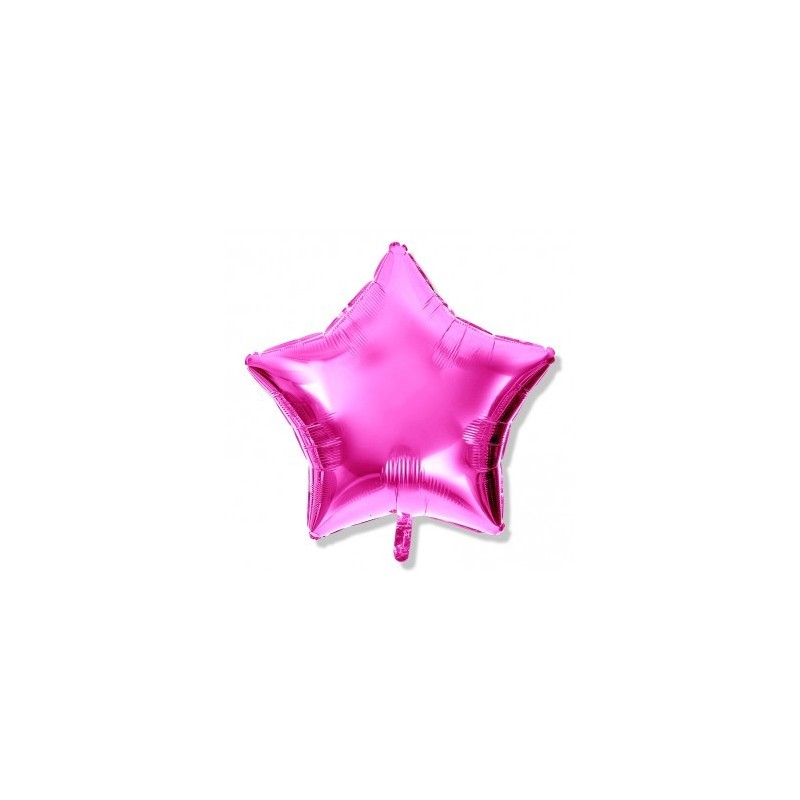 Balon gwiazdka 25 cm foliowy różowy
