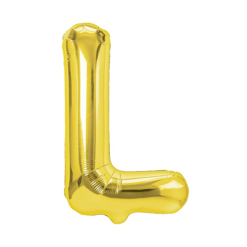 Balon Foliowy złota litera L - 40 cm Litery Balony