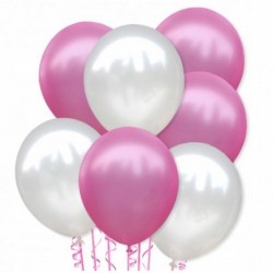 Balon metaliczny 30 cm Balony różowe i białe