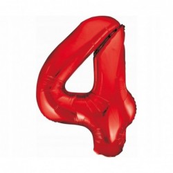 Balon foliowy Cyfra 5 czerwona 100 cm Slim