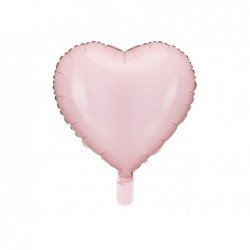 Balon foliowy Serce, 45 cm, jasny różowy
