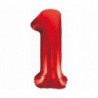 Balon foliowy Cyfra 3 czerwona 100 cm Slim