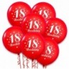 18 urodziny Balon balony napis 18 Urodziny 10 szt