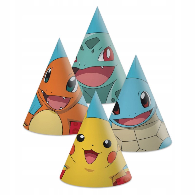 Pokémon Next Generation czapeczki imprezowe, stożki 6 szt. FSC
