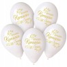 Balony Ge.Ma.R. Pierwsza Komunia 33 cm białe 5 szt. ( Biblia)