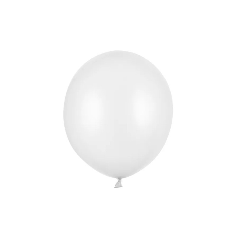 Balony Białe metaliczne komunia chrzest ślub 5 sztuk 46 cm