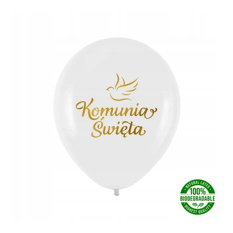 Balony Komunia Święta gołąbek 12cali