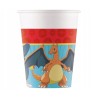 Kubeczki papierowe Pokemon, 200 ml, 8 szt. Urodziny