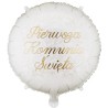 Balon Foliowy Komunijny PIERWSZA KOMUNIA ŚWIĘTA Dekoracja Okrągły 45cm