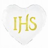 Balon foliowy w kształcie serca IHS PartyPal 45 cm biały Komunia Święta