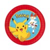 Talerzyki papierowe Pokemon 23 cm 8 szt. Urodziny