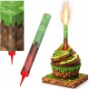 Fontanna tortowa Raca Minecraft Piksele na tort urodzinowy i Babeczki