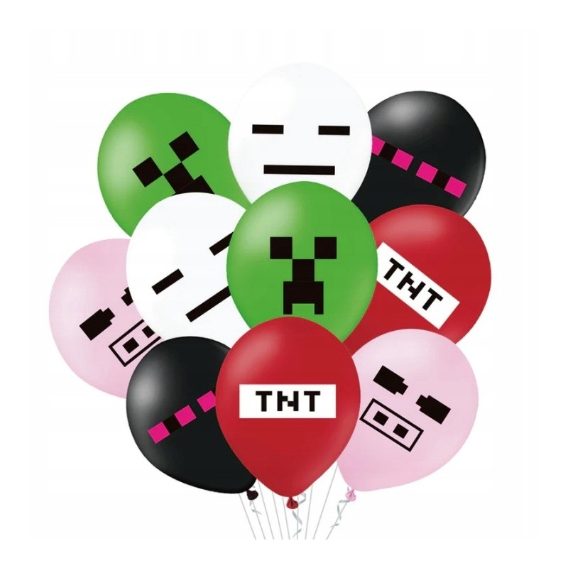 Balony Minecraft 12 cali 10 sztuk