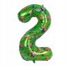 Balon 2 Urodziny Cyfra Jeden Foliowy Zielony 100 cm Minecraft Piksele