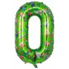 Balon 0 Urodziny Cyfra Jeden Foliowy Zielony 100 cm Minecraft Piksele