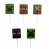 Świeczki urodzinowe 5szt op. Minecraft Piksele