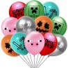 Balony gumowe z nadrukiem Game, Minecraft, Piksele 12 szt.