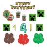 Zestaw Urodzinowy Minecraft 1-9 Urodziny Balony