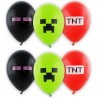 Balony GoDan klocki piksele 12 cali 6 sztuk