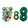 Zestaw 8 urodziny Piksele Balony Foliowe i Gumowe Minecraft