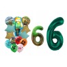 Zestaw 6 urodziny Piksele Balony Foliowe i Gumowe Minecraft