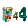 Zestaw 4 urodziny Piksele Balony Foliowe i Gumowe Minecraft