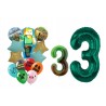 Zestaw 3 urodziny Piksele Balony Foliowe i Gumowe Minecraft