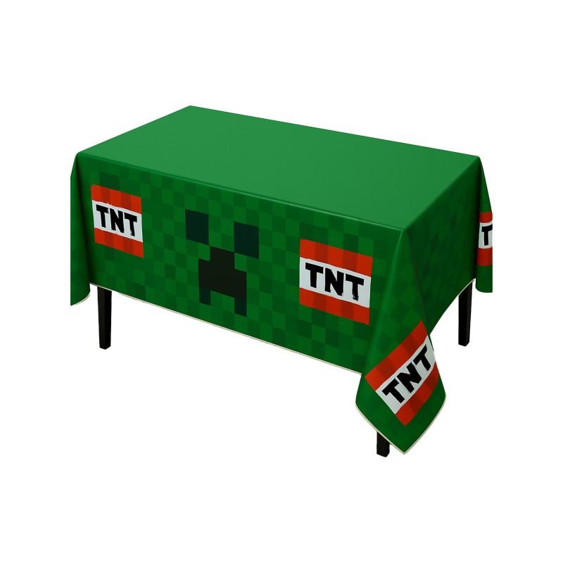 Obrus urodzinowy Piksele - 108 x 180 m - 1 szt Minecraft