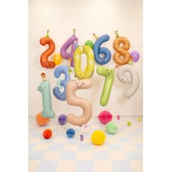 Balon foliowy Cyfra ''8'', 86cm, pomarańczowy