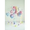 Balon foliowy Cyfra ''9'', 86cm, pastelowa tęczowa Urodziny Jubileusz
