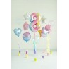 Balon foliowy Cyfra ''8'', 86cm, pastelowa tęczowa Urodziny Jubileusz