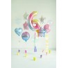 Balon foliowy Cyfra ''6'', 86cm, pastelowa tęczowa Urodziny Jubileusz